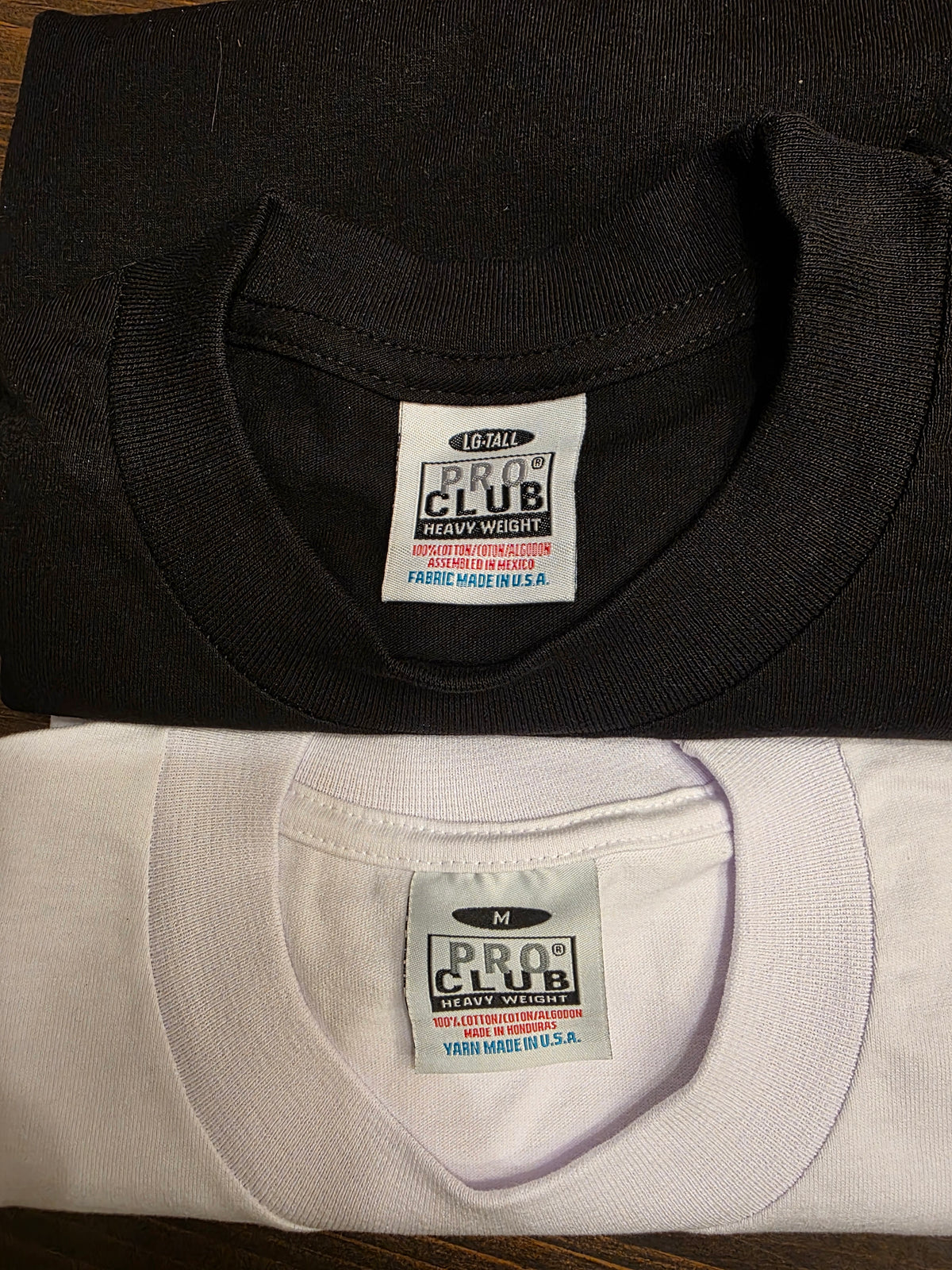 N-CRSE Embroidered Unisex Pro-Club 6 Oz. Thick T-shirt Black or White
