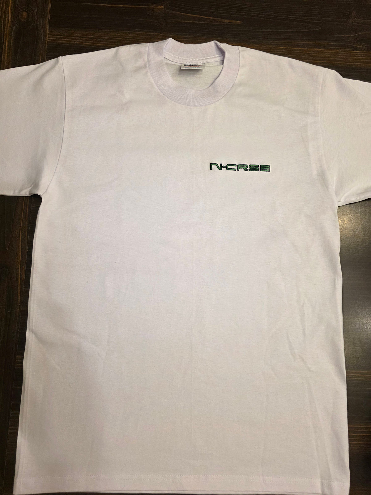 N-CRSE Embroidered Unisex Pro-Club 6 Oz. Thick T-shirt Black or White