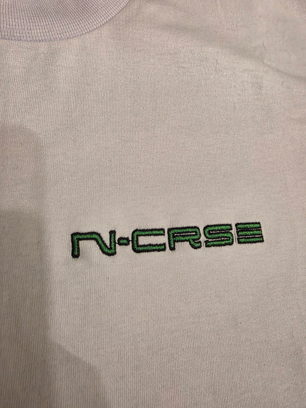 N-CRSE Embroidered Unisex Pro-Club 6 Oz. Thick T-shirt Black or White