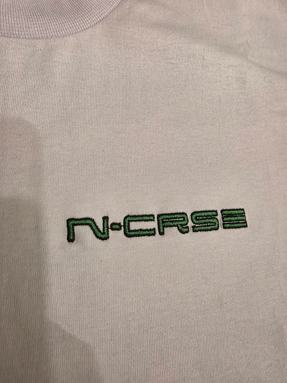 N-CRSE Embroidered Unisex Pro-Club 6 Oz. Thick T-shirt Black or White