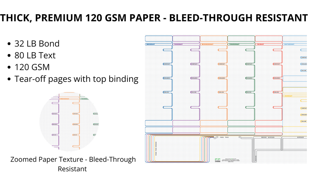 Ultimate Premium 2026 Weekly Day Desk Planner – 52-Page Undated Layout – Super Thick Bleed-Resistant Paper – Chipboard Backing – Top-Edge Glued - Made In USA (Medium, 17 x 13 1/8 Inches)