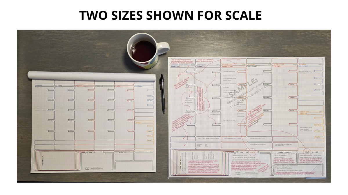 Ultimate Premium 2026 Weekly Day Desk Planner – 52-Page Undated Layout – Super Thick Bleed-Resistant Paper – Chipboard Backing – Top-Edge Glued - Made In USA (Large, 22 x 17 Inches)